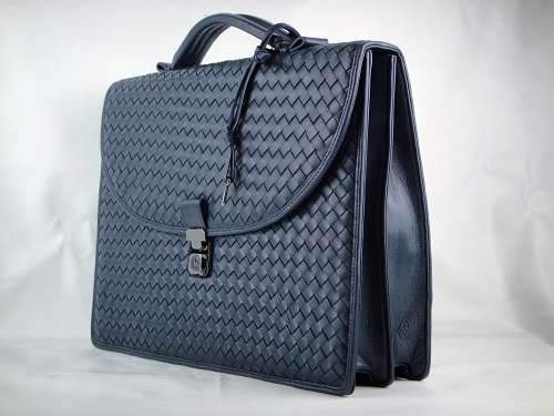 Bottega Veneta Men's briefcase 1021 dark blue - Click Image to Close